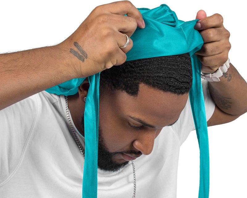 ForceWave 2 Pieces Silky Durag Pack for Men Women Waves, Premium Satin Deluxe Du-rag - Image 2